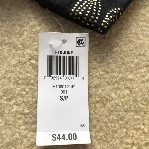 Karen Scott Black and Gold Floral Shirt - Picture 8 of 8